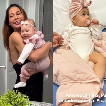 Thiago Nigro mostra filha Eloah com Maíra Cardi internada nos EUA: ‘Papai tá orando’