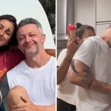 Ex de Sandy, Lucas Lima reaparece em vídeo raro com a namorada: ‘Comédia romântica’