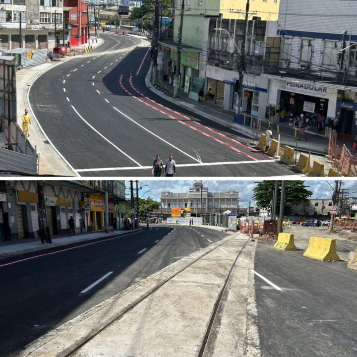 Trecho da Avenida Jequitáia é liberado antes do prazo após avanço das obras do VLT na Calçada