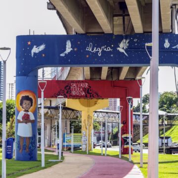 Bonocô vira galeria de arte a céu aberto com 25 pilares grafitados