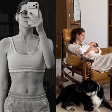 Camila Queiroz desabafa sobre conciliar amamentação e retorno aos treinos: ‘o corpo está cansado’