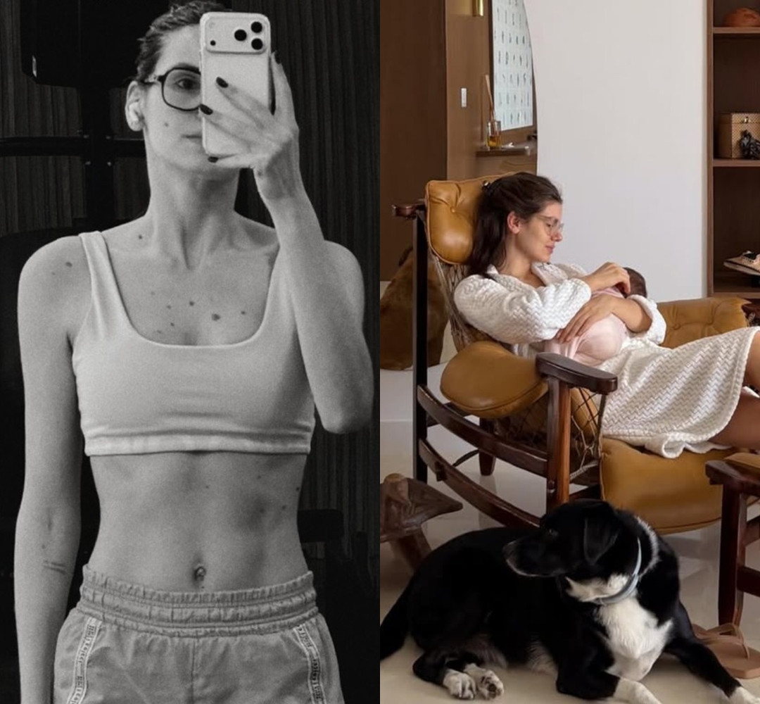 Camila Queiroz desabafa sobre conciliar amamentação e retorno aos treinos: ‘o corpo está cansado’