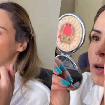 Ana Paula Renault tira as lentes de contato e mostra a cor natural dos olhos