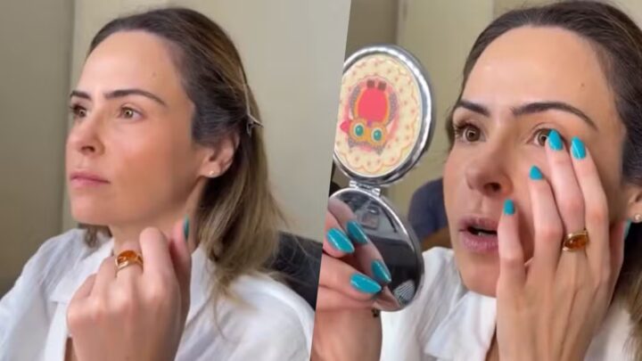 Ana Paula Renault tira as lentes de contato e mostra a cor natural dos olhos