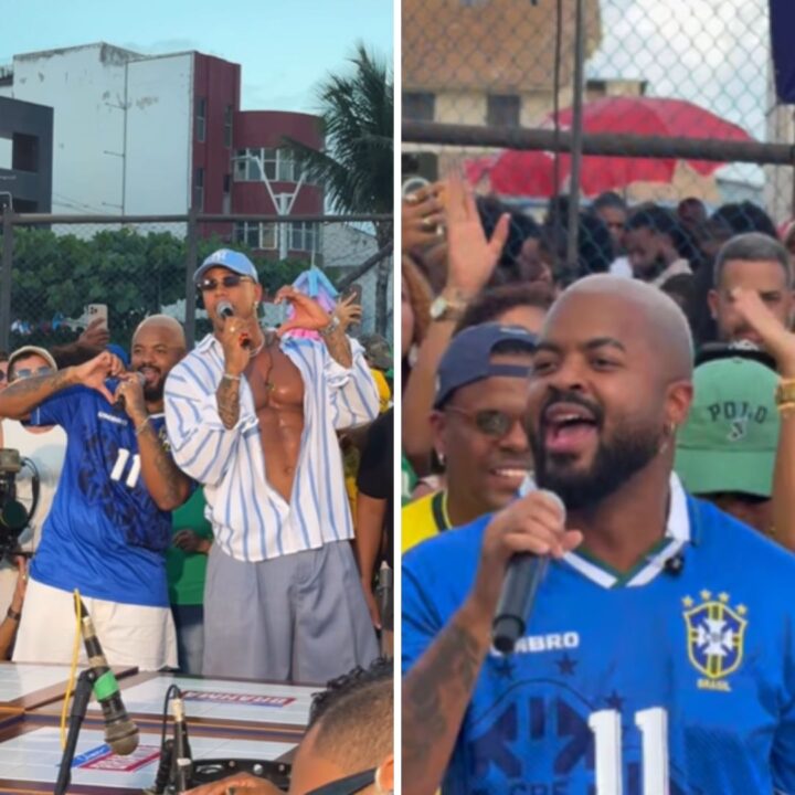 Diggo reúne multidão no Rio Vermelho durante gravação com Léo Santana