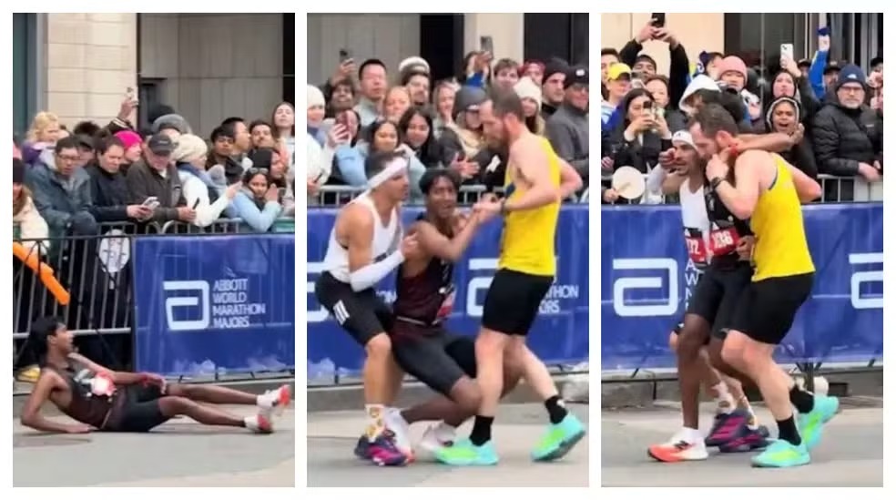 Brasileiro vira manchete internacional após ato de empatia na Maratona de Boston