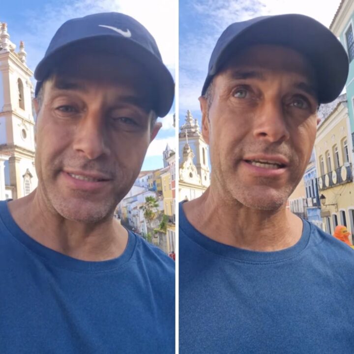 Repórter do Mais Você, Fabricio Battaglini curte férias em Salvador com a mãe