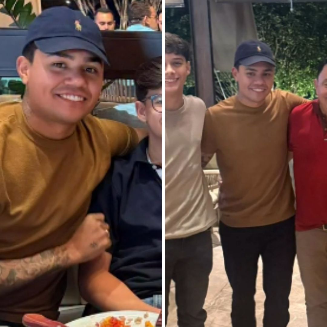 Eles cresceram! Filhos de Cristiano Araújo surgem em foto rara com o tio Felipe Araújo