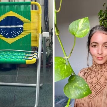 Artesã do Nordeste viraliza ao criar cadeiras de praia para a Copa de 2026; peça custa R$ 740