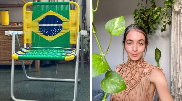 Artesã do Nordeste viraliza ao criar cadeiras de praia para a Copa de 2026; peça custa R$ 740