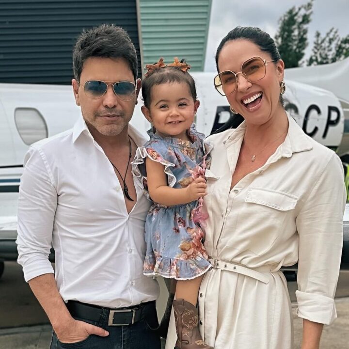 Esposa de Zezé Di Camargo explica por que conta com duas babás para cuidar da filha