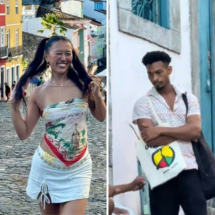 Influenciadora gringa viraliza ao mostrar a beleza dos homens baianos; assista