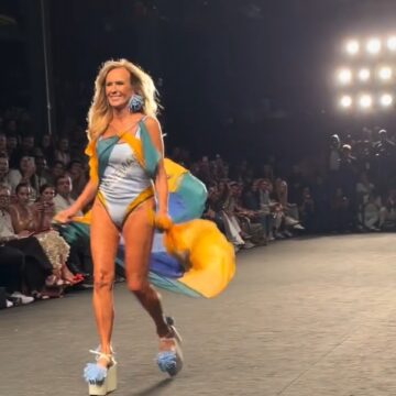 Ticiane se declara a Helô Pinheiro após desfile de maiô: ‘Esplêndida’