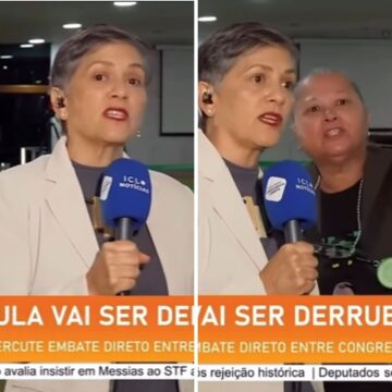 Repórter viraliza após bate-boca ao vivo com mulher em Brasília: ‘Ninguém te convidou’