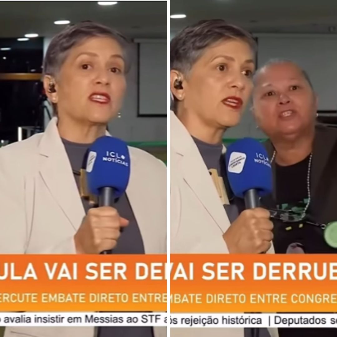 Repórter viraliza após bate-boca ao vivo com mulher em Brasília: ‘Ninguém te convidou’