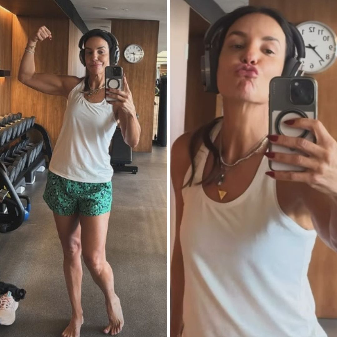 Aos 53 anos, Ivete Sangalo exibe braço musculoso após treino e chama atenção