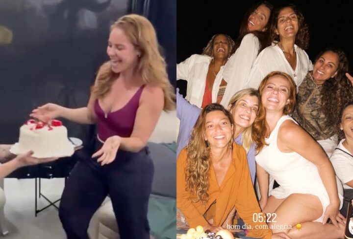 Paolla Oliveira celebra aniversário com bolo e piquenique ao amanhecer