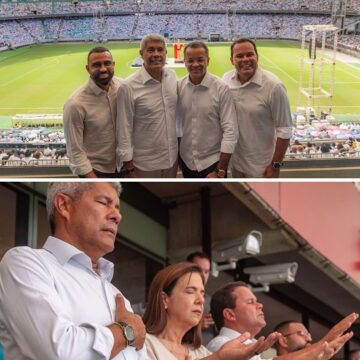 Governador Jerônimo Rodrigues comemora 61 anos em culto evangélico na Arena Fonte Nova; veja fotos