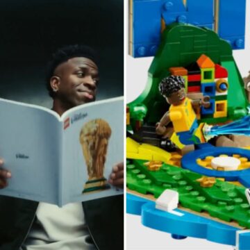 Lego reúne Vini Jr., Messi e Cristiano Ronaldo em campanha da Copa do Mundo; assista
