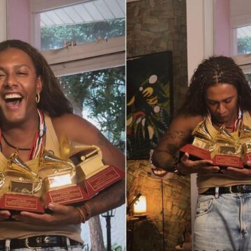 Liniker recebe prêmios do Grammy Latino em casa e comemora: “Nossa existência precisa ser celebrada”