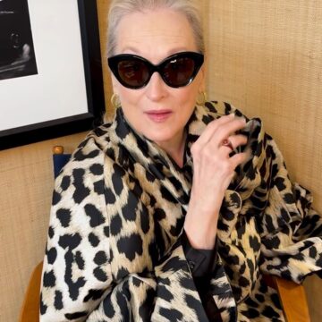 Meryl Streep usa óculos de marca brasileira em turnê de “O Diabo Veste Prada 2”