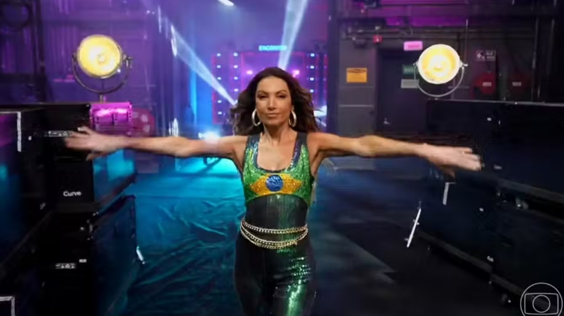 Patrícia Poeta mostra gingado e dança hit de Shakira no Encontro; assista