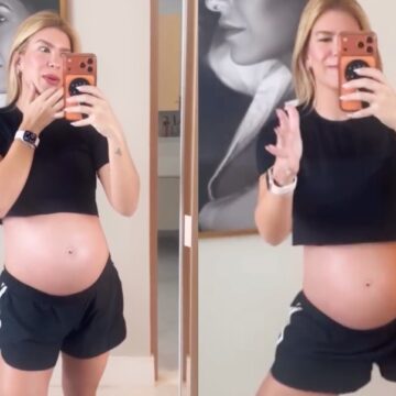 Grávida de 8 meses, Lore Improta revela quantos kg ganhou na gestação