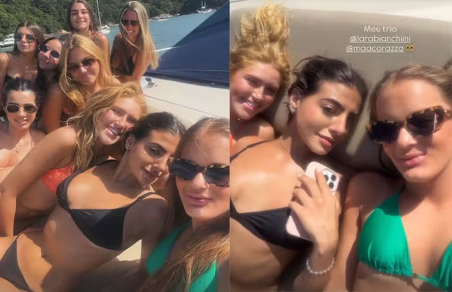 Rafaella Justus curte passeio de lancha com amigas: “Em boa companhia”