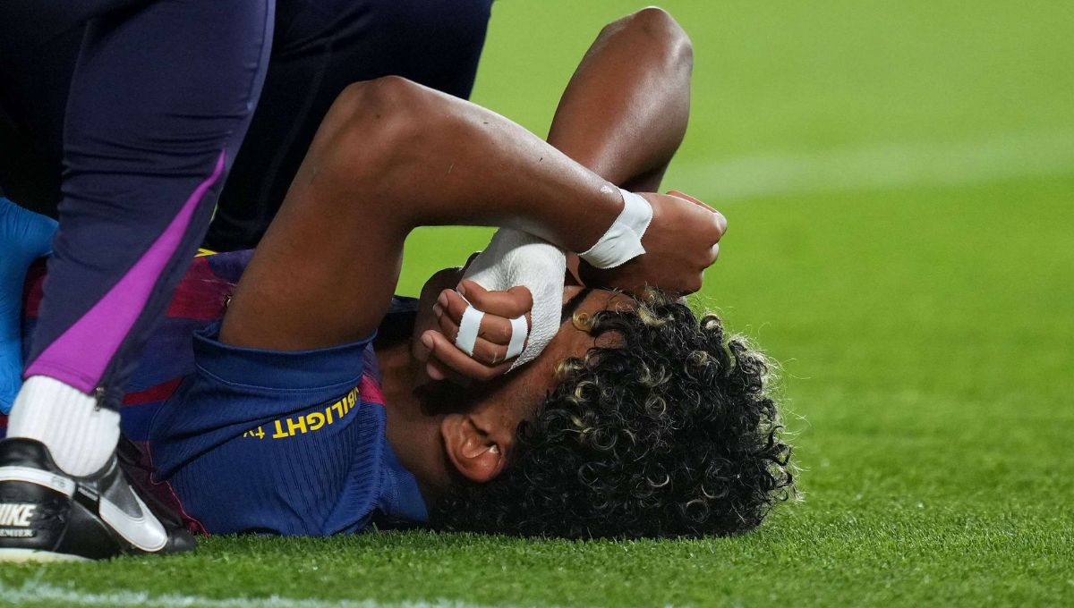 Yamal se machuca ao bater pênalti, deixa jogo do Barcelona e vira preocupação