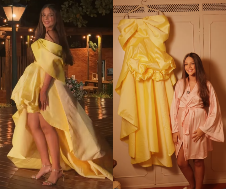Neta de Leonardo, Maria Sophia mostra primeiro look para festa luxuosa de 15 anos