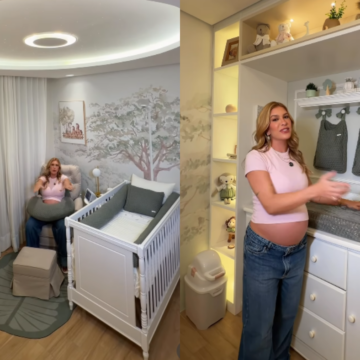 Grávida de nove meses, Lore Improta mostra quarto de Levi em tour divertido nas redes