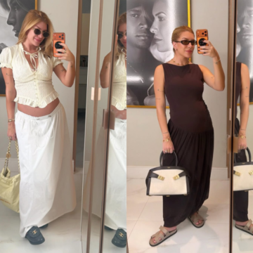 Na reta final da gravidez, Lore Improta faz retrospectiva de looks e recebe elogio de Léo Santana