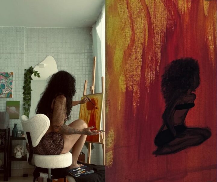 Filha de Carla Perez e Xanddy, Camilly Victória surge pintando quadro nas redes