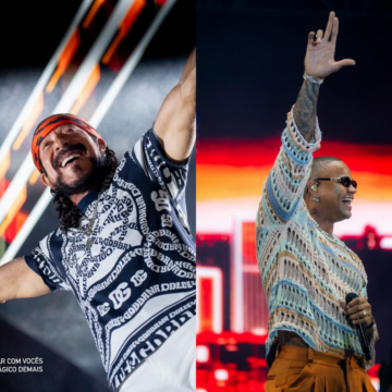 Bell Marques e Léo Santana levam clima de Carnaval a festa no interior da Bahia