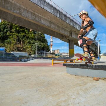 Skatista de 7 anos chama atenção em nova pista da Bonocô e desponta como promessa em Salvador