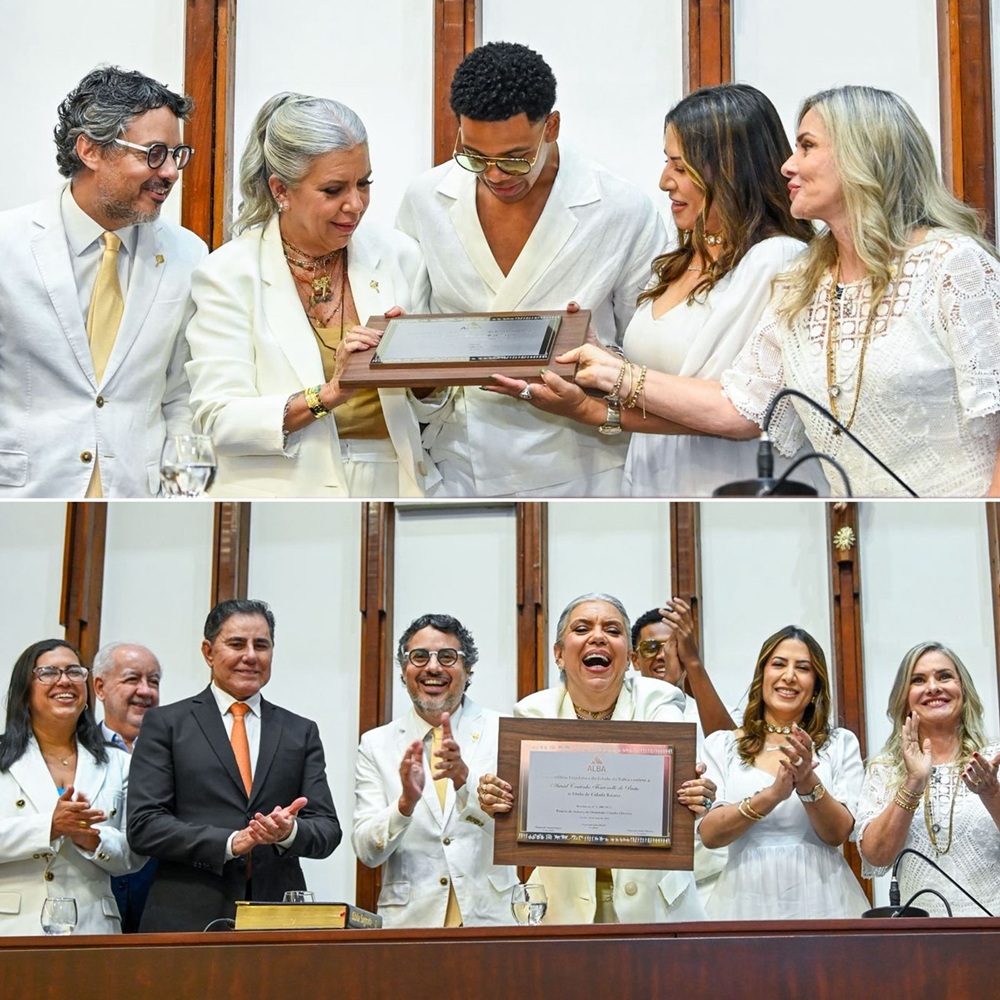 Astrid Fontenelle recebe Título de Cidadã Baiana em cerimônia na ALBA: “bem emocionada mesmo”