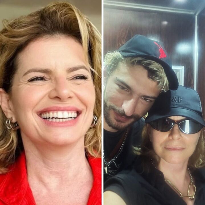 Filho de Débora Bloch rouba a cena em fotos de viagem da atriz: ‘Que gato’