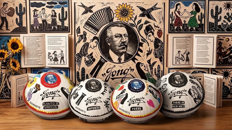 Xilogravuras de J. Borges estampam latas colecionáveis de queijo do reino no São João