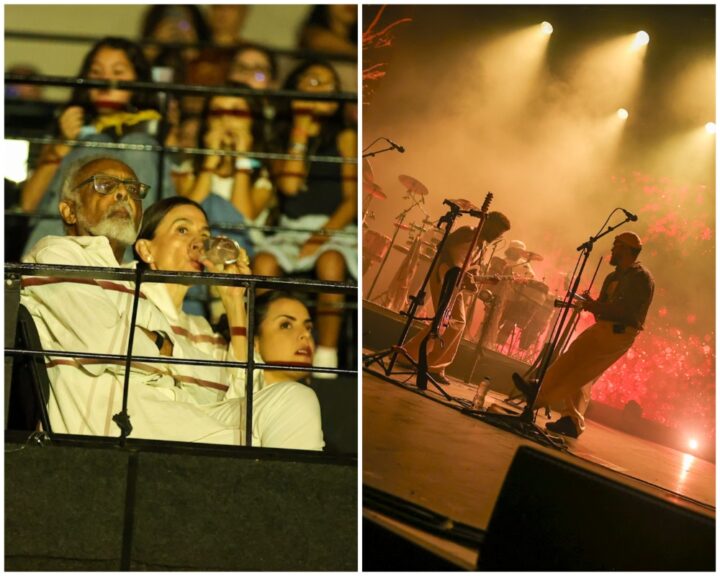 Gilberto Gil assiste show dos Gilsons no Rio de Janeiro ao lado de Flora Gil