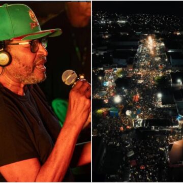 Edson Gomes lota ruas do subúrbio de Salvador com show especial ao lado do filho Isaque