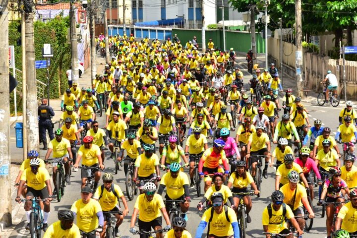 Evento ciclístico em Salvador reforça atenção ao trânsito seguro e combate à violência infantil