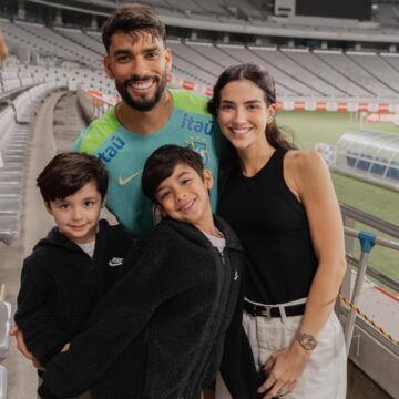 Lucas Paquetá ganha homenagem da esposa após se apresentar para a Copa: ‘Merece sorrir assim’