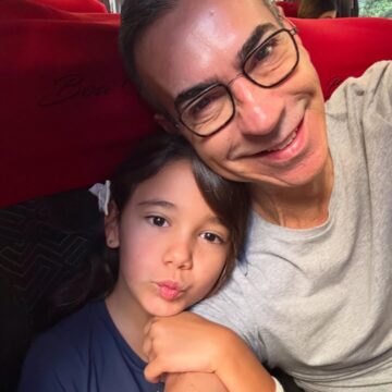 César Tralli ganha presente fofo da filha Manu; veja