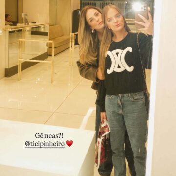 Rafa Justus brinca sobre semelhança com a mãe, Tici Pinheiro: “Gêmeas?!”