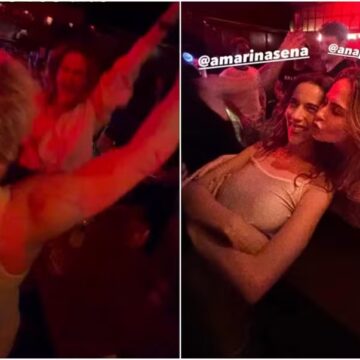Juliano Floss curte noitada com Marina Sena e Ana Paula Renault: ‘Primeira em 100 dias’
