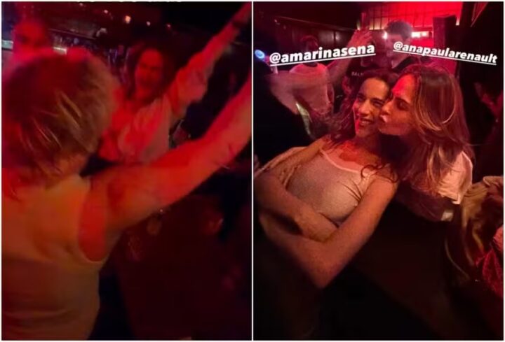 Juliano Floss curte noitada com Marina Sena e Ana Paula Renault: ‘Primeira em 100 dias’