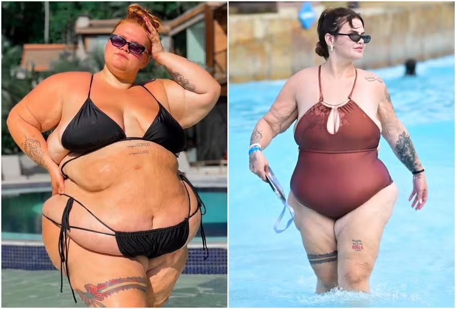 Thais Carla posa de biquíni após revelar que já perdeu 100kg; veja fotos