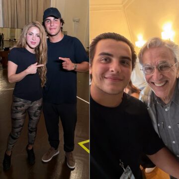 Marcelo Sangalo compartilha fotos com Shakira e Caetano durante show da artista no Rio