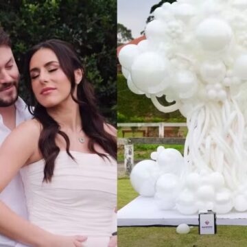 Bianca Biancardi faz chá revelação durante casamento e descobre sexo do bebê