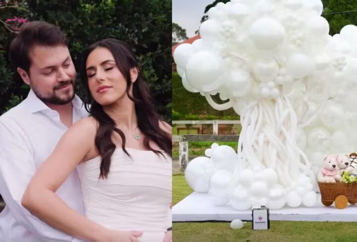 Bianca Biancardi faz chá revelação durante casamento e descobre sexo do bebê